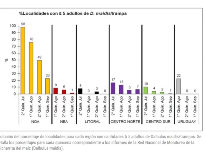 Cuarto informe de la Red Nacional de Trampas de Monitoreo de la chicharrita del maíz