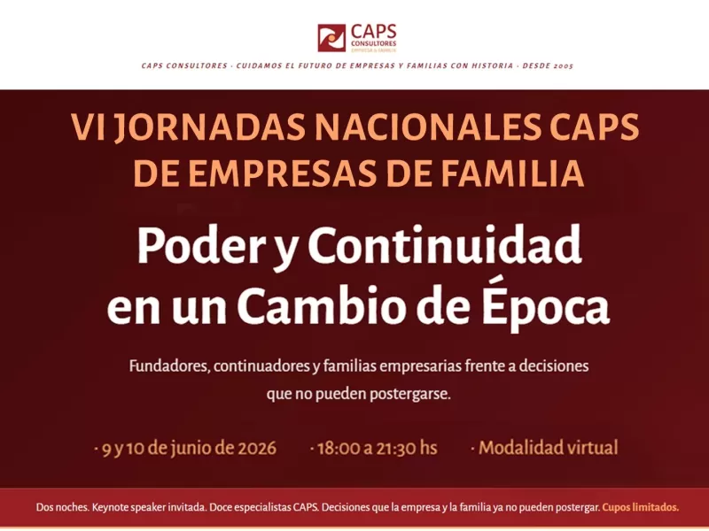 Las Jornadas CAPS 2026 pondr&aacute;n el foco en sucesiones, poder familiar e inteligencia artificial