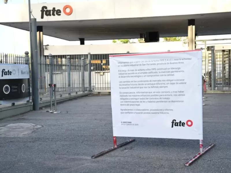 El retiro productivo de Fate del mercado local genera incertidumbre en terminales automotrices que depend&iacute;an de su stock