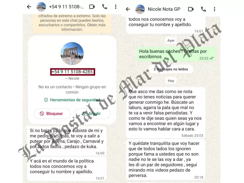 La panelista de Mariana Brey volvió a amenazar a la Directora de un portal asociado a Multimedios NOVA
