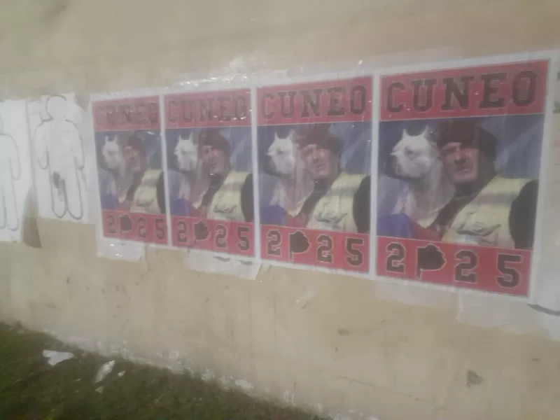 ¡Aparecen carteles de Cúneo en toda la provincia y desatan interrogantes!
