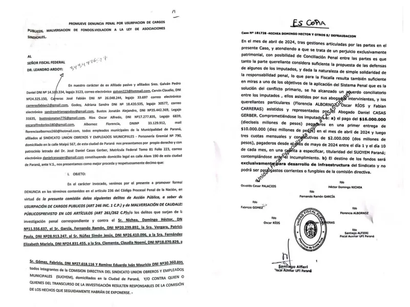 Escándalo en SUOyEM Entre Ríos: denuncias de corrupción, estafas y préstamos irregulares en el sindicato municipal de Paraná