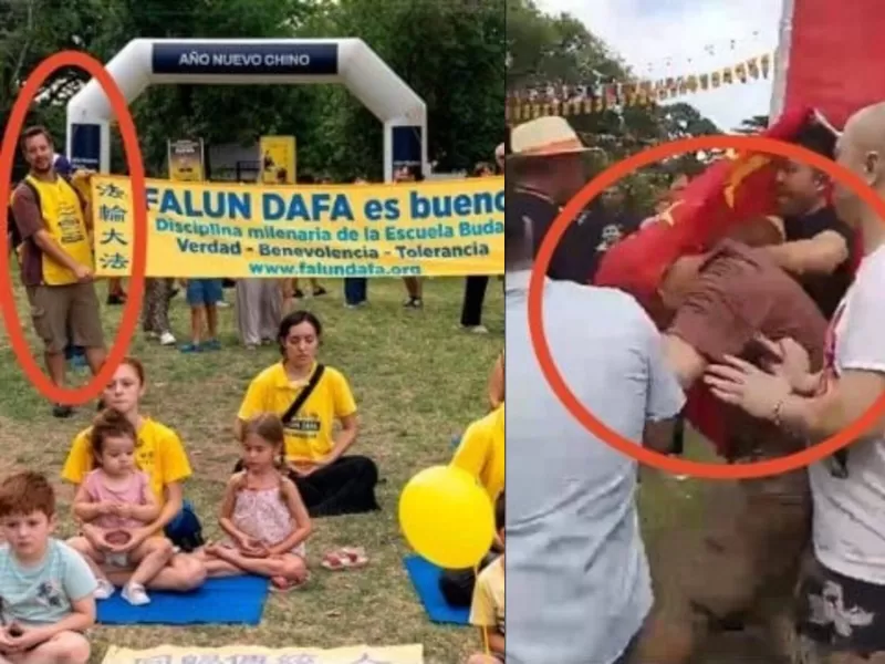 Argentinos de la creencia budista Falun Dafa fueron golpeados por patotas chinas en CABA