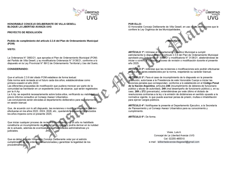 Vivas cruzó al Gobierno K de Barrera por presunta corrupción en Villa Gesell