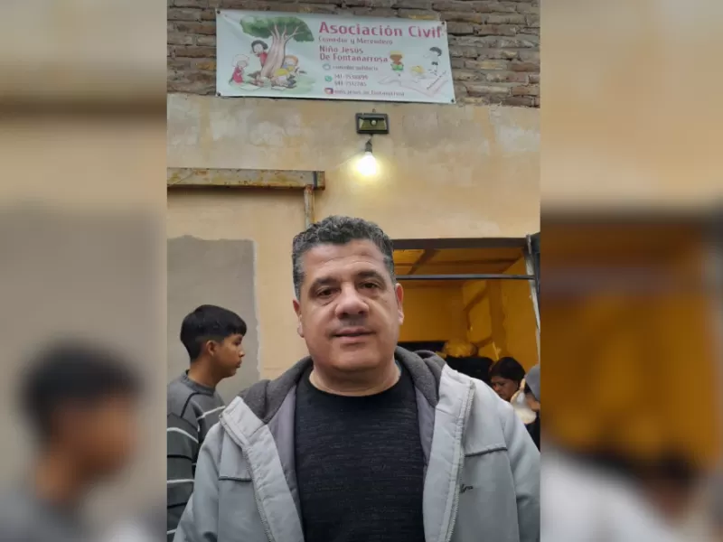 Walter Eiguren particip&oacute; de una jornada solidaria en un comedor de Fontanarrosa junto al Partido Moderado