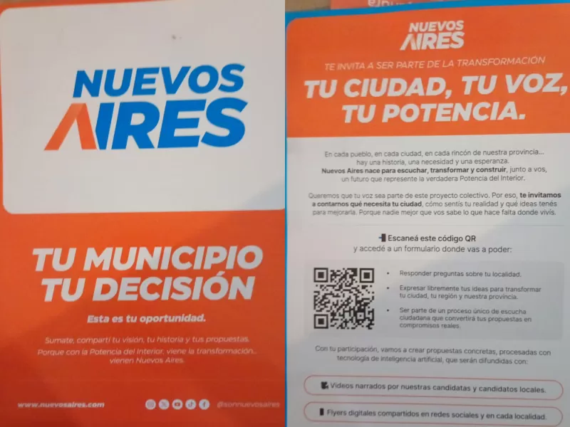 Drones, QR y web: la apuesta tecnológica de Nuevos Aires para guiar al votante bonaerense