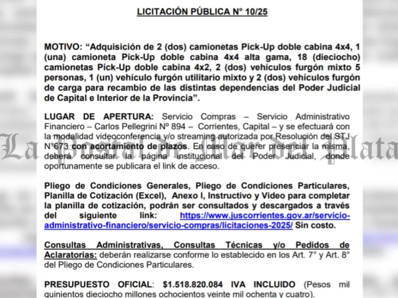 El gobernador correntino habl&oacute; de una Provincia sin plata y termin&oacute; rodeado de camionetas nuevas