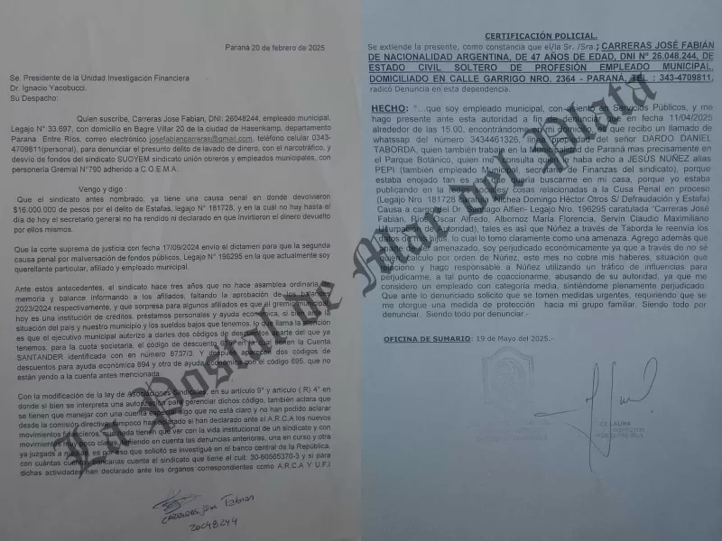 ¡Escándalo! ¿La Secretaría de Trabajo habría recibido coimas de un sindicalista entrerriano?