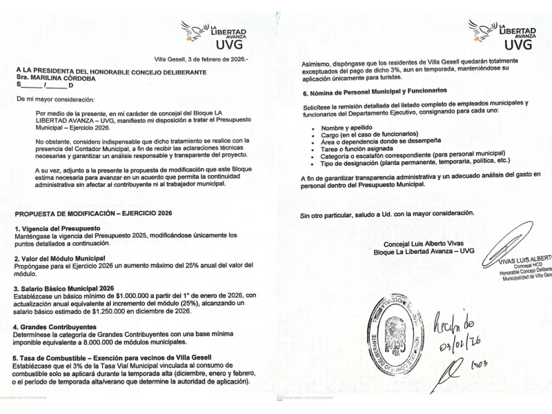 La Libertad Avanza present&oacute; cambios al Presupuesto 2026 con foco en salarios, impuestos y transparencia