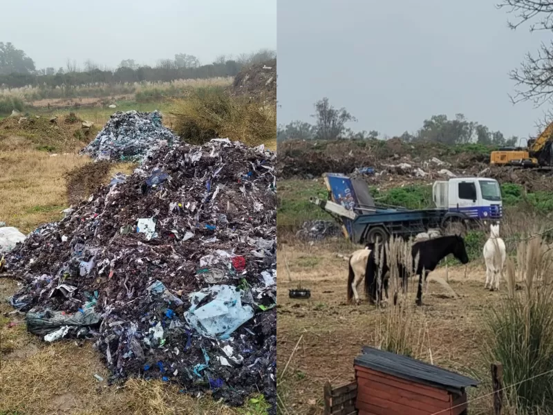El basural municipal crece en Mercedes y los due&ntilde;os de un predio denuncian que la basura ya amenaza con rodear su casa