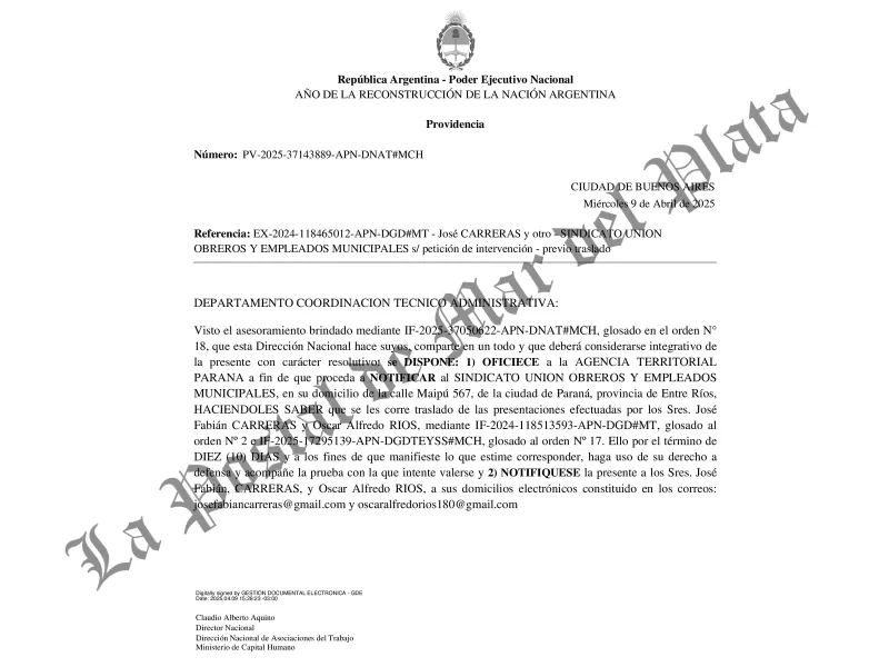 ¡Escándalo! ¿La Secretaría de Trabajo habría recibido coimas de un sindicalista entrerriano?