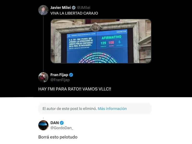 Se caería la candidatura de "Fran Fijap" en La Libertad Avanza tras conflicto en redes