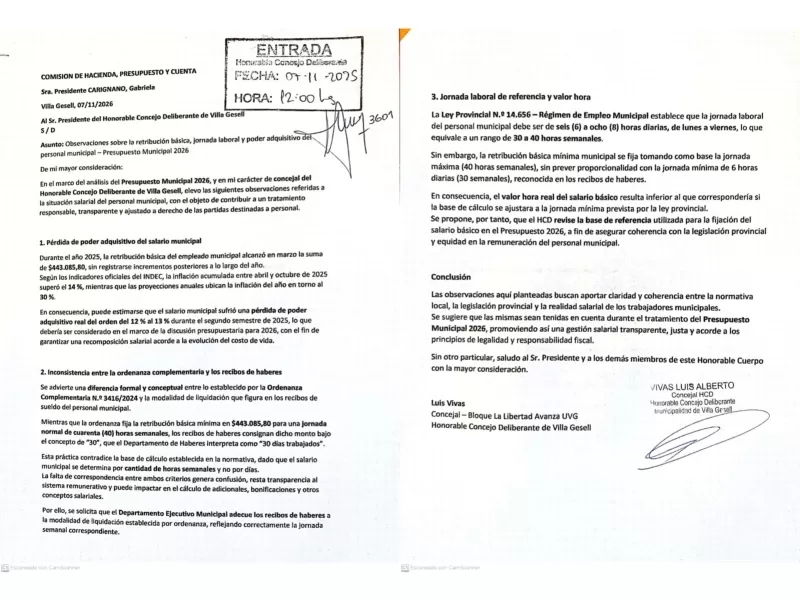 Luis Vivas exige transparencia salarial y denuncia evasión turística en Villa Gesell