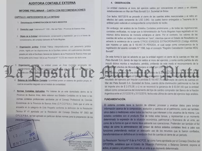 Mar del Plata: se profundiza el caso por "faltante de dinero" en la Administración de Punta Mogotes