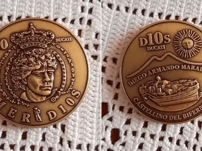Castellino del Biferno, la comuna de Italia que acuñó una moneda paralela con la cara de Maradona