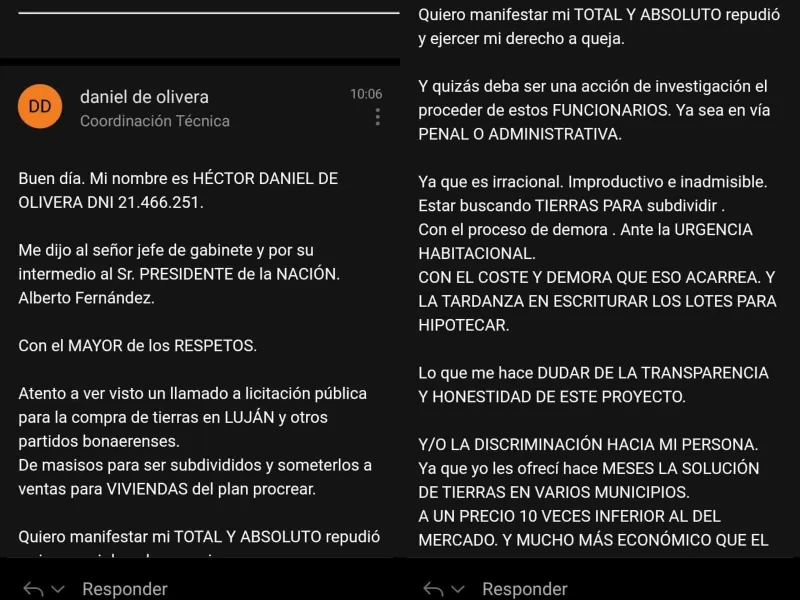 Acusan a Sebastián Pareja de usurpación de terrenos en Florencio Varela: la polémica se intensifica