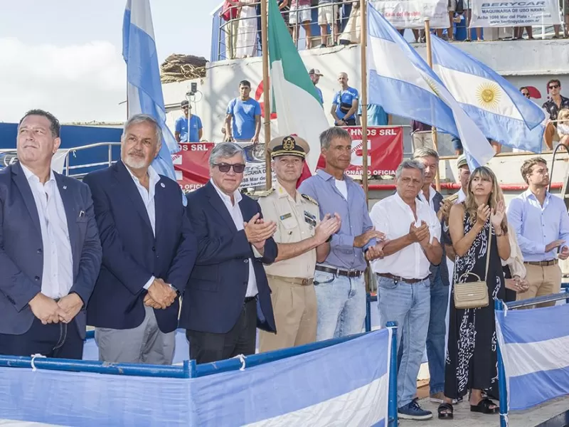 Astillero Contessi botó un buque pesquero de altura en medio de una crisis que amenaza el futuro de las industrias