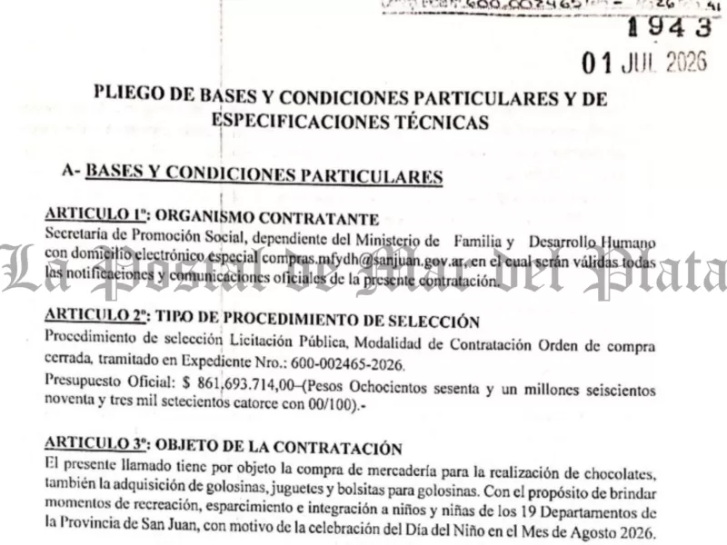 San Juan enfrenta cr&iacute;ticas luego de aprobar una licitaci&oacute;n de 861 millones para festejos infantiles en plena crisis social