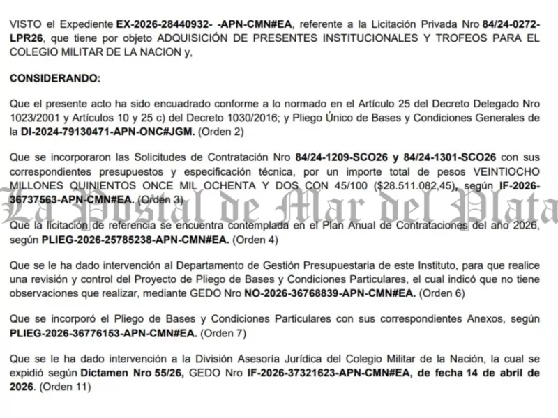 Mientras crecen las quejas internas, el Gobierno firma compras millonarias en objetos de ceremonia