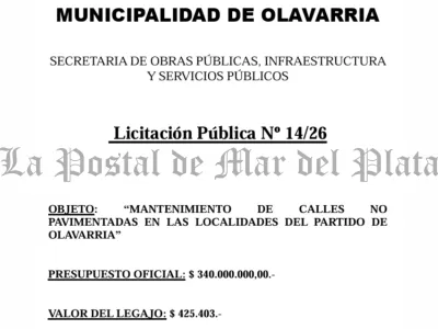 Wesner compromete 680 millones de pesos en Olavarr&iacute;a para nivelar caminos que volver&iacute;an a deteriorarse con nuevas lluvias
