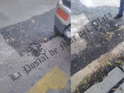 Bacheo expr&eacute;s en crisis: vecinos marplatenses denuncian arreglos que "se desarman solos"