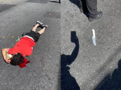 Hombre apu&ntilde;alado en Constituci&oacute;n: polic&iacute;a de CABA dispara y termina herido en la cara