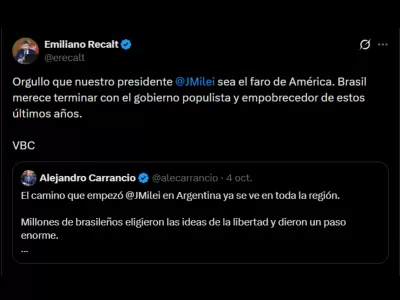Papel&oacute;n libertario en Mar del Plata: Recalt y Carrancio festejaron antes de tiempo la supuesta victoria de Bolsonaro