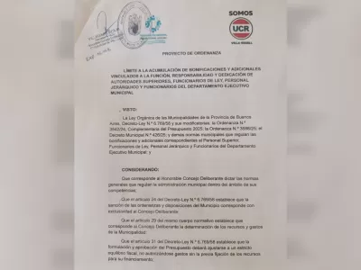 Proponen limitar al 100 por ciento los adicionales acumulados de funcionarios municipales en Villa Gesell