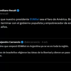 Papel&oacute;n libertario en Mar del Plata: Recalt y Carrancio festejaron antes de tiempo la supuesta victoria de Bolsonaro